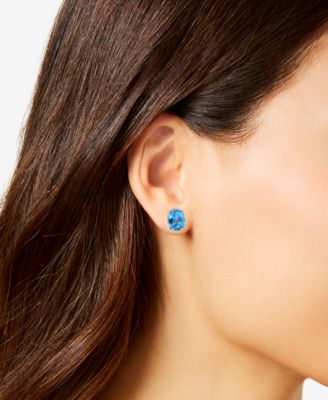 Blue Topaz (8 ct. t.w.) Stud Earrings in Sterling Silver
