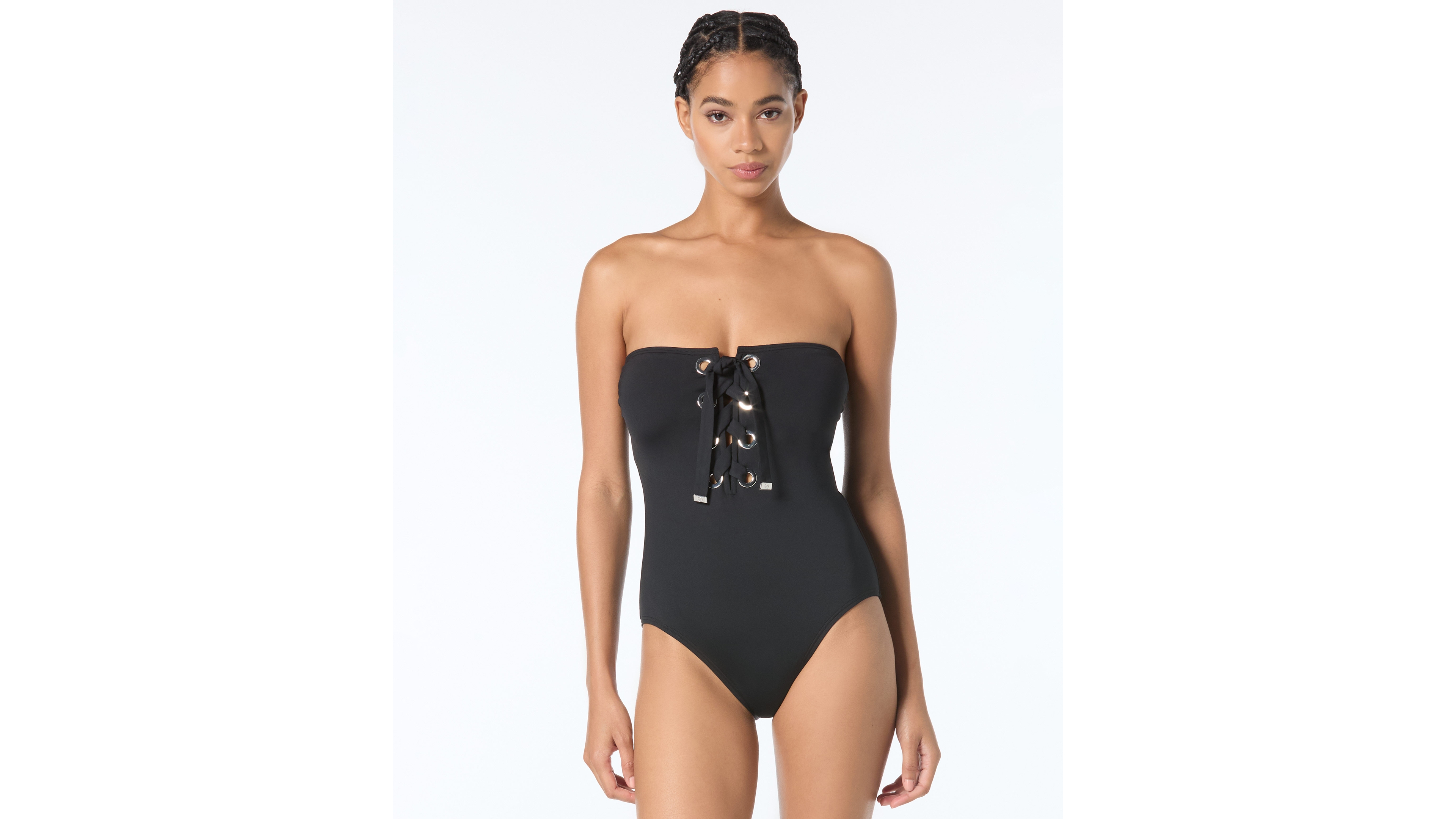 Michael Kors Women's Lace-Up One-Piece Swimsuit