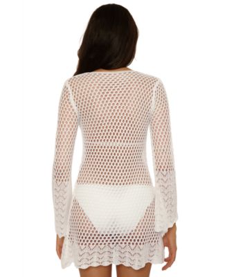 Women's Treasure Island Crochet Knit Swimsuit Sweater