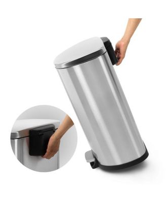 Step-On Trash Can 13.2 Gallon, D Shaped Stainless Steel