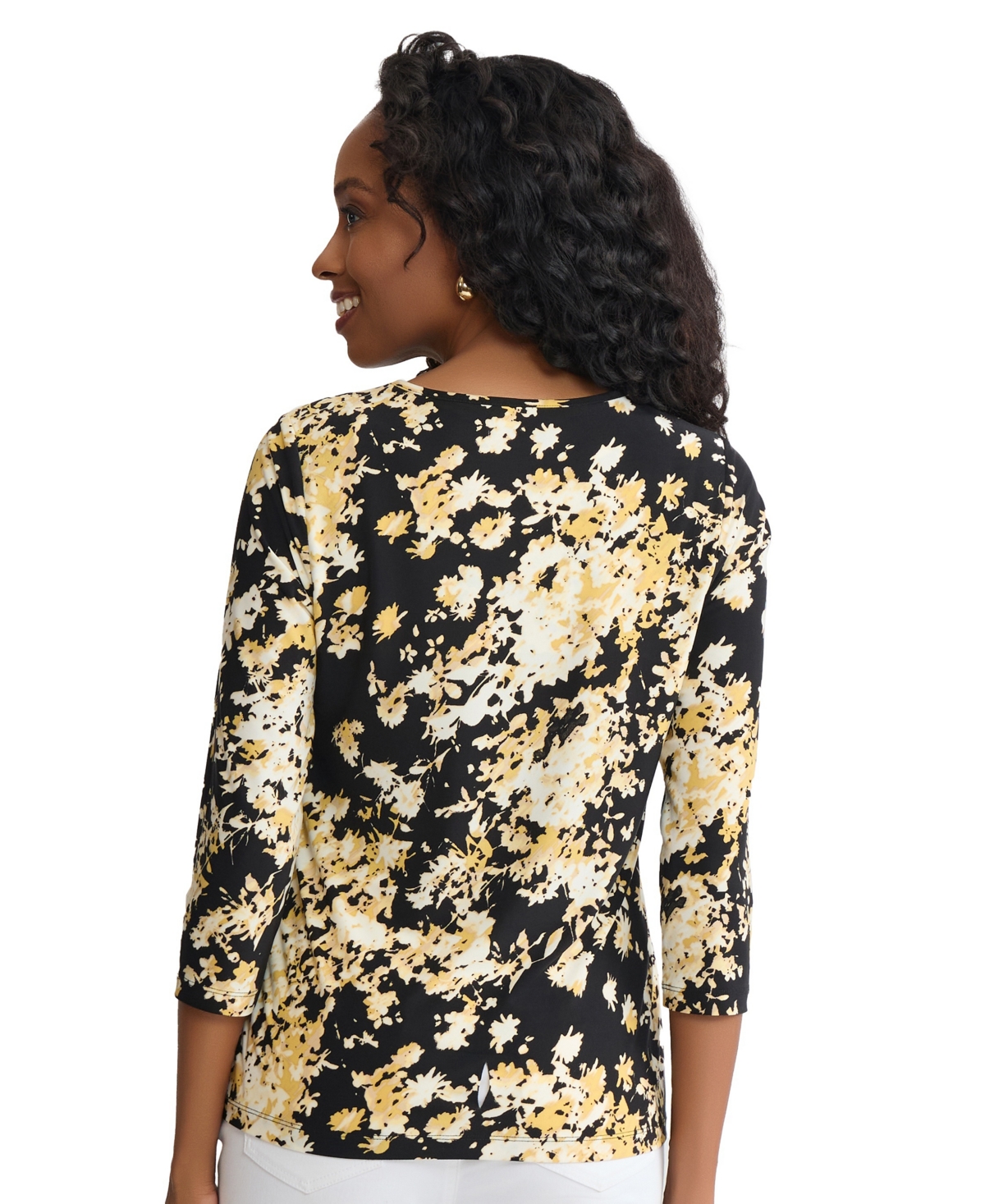 Jones New York Women's Keyhole Neck Top