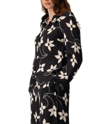 Women's Long Sleeve Printed Shirt Blouse