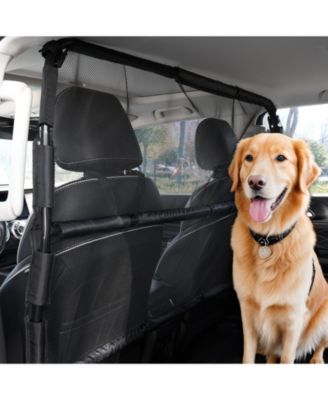 Wide Dog Car Barrier for Front Seats, See-Through Mesh Vehicle Divider, Universal Fit for Sedans, Trucks & SUVs