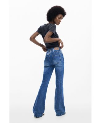 Women's FLARED DENIM TROUSERS
