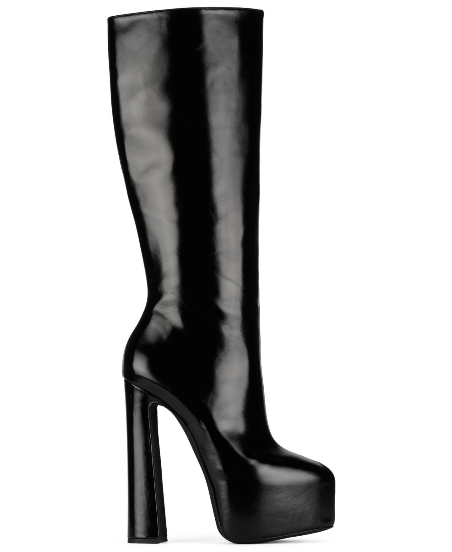 Женские ботинки Jeffrey Campbell Unleashed Hi Platform Knee-High Full-Zip Dress Boots, цвет: Чёрный — фото 2
