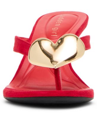 Women's Heartbeat Embellished High-Heel Thong Sandals