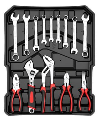 399-Piece Rolling Tool Set with Wheels, Aluminum Case and 4 Drawers, Metric Home and Auto Repair Tool Kit