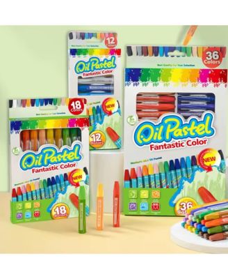 12/18/24/36 Colors Art Drawing Set, Washable Multicolor Crayons, Student Oil Painting Stick Suit, School Art Supplies