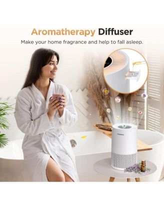 Home All-in-One Air Purifier for rooms up to 1,200 ft² for bedrooms with pets Includes timer,scented sponge and air filter