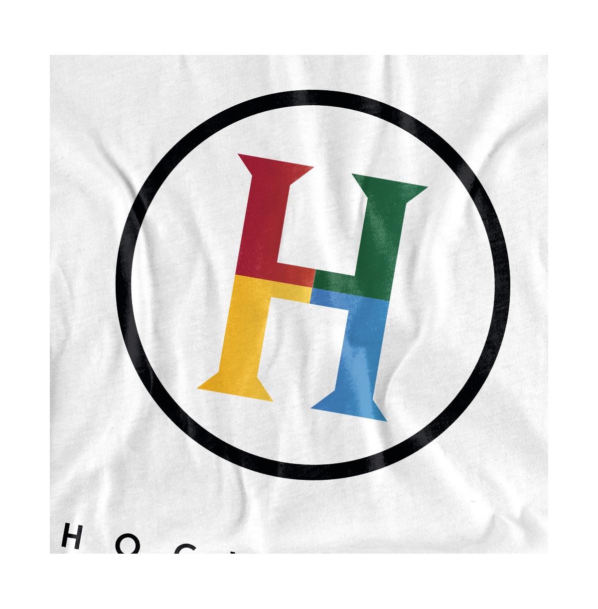 Harry Potter Men's Hogwarts Four Colored H Logo T Shirt