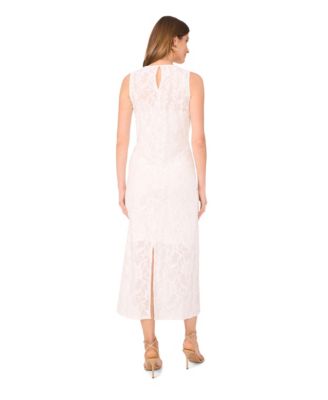 Women's Sleeveless Textured-Lace Maxi Dress