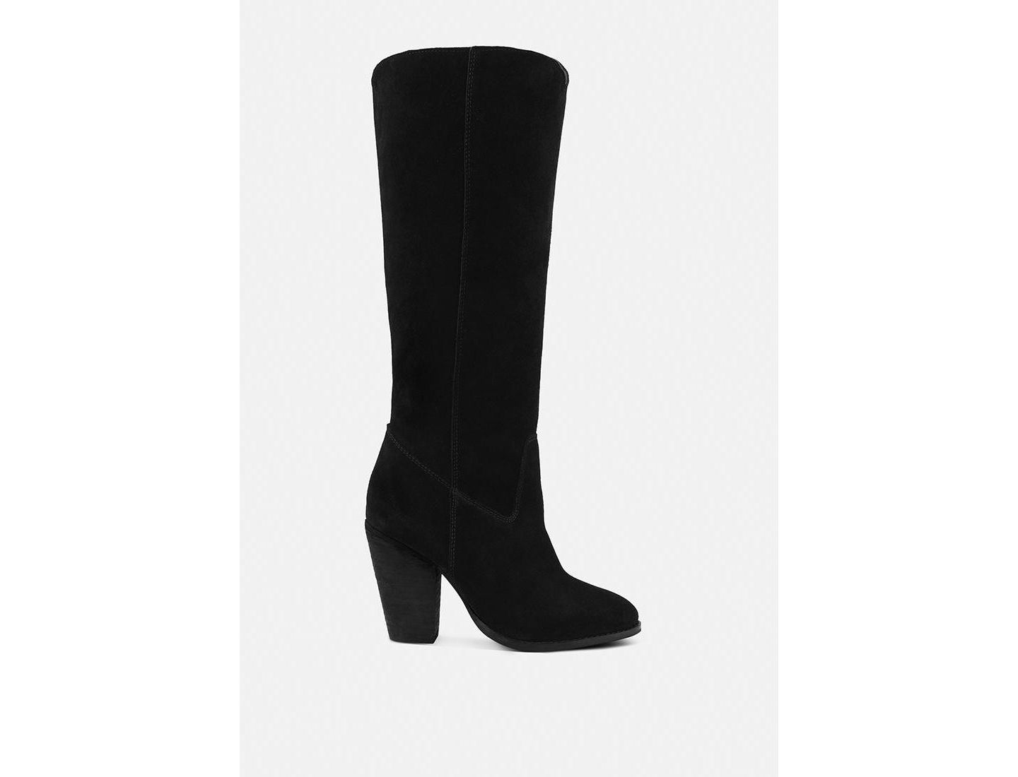 Женские ботинки Rag & Co Great-Storm Suede Leather Calf, цвет: Чёрный — фото 8
