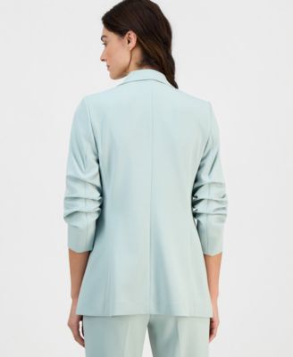 Women's Scrunch-Sleeve Open-Front Blazer