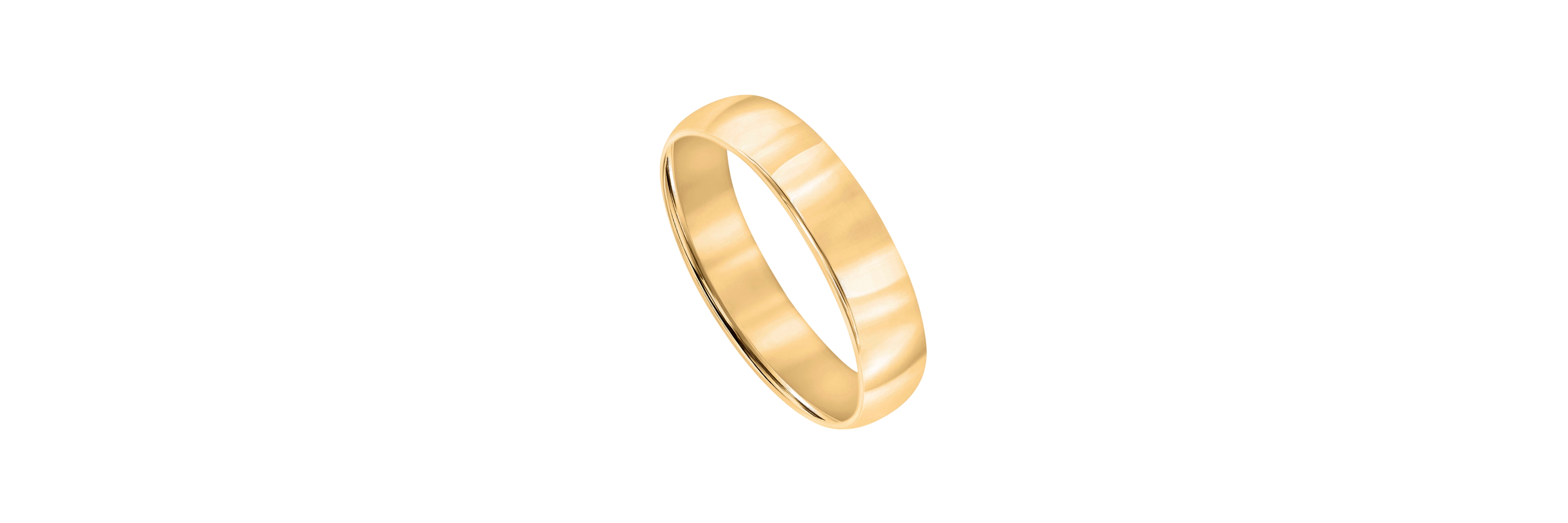Macy's Low Dome Wedding Band Ring 10k Yellow Gold