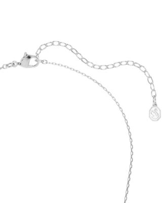 Mixed Cuts, Arrow, White, Rhodium Plated Idyllia Pendant Necklaces