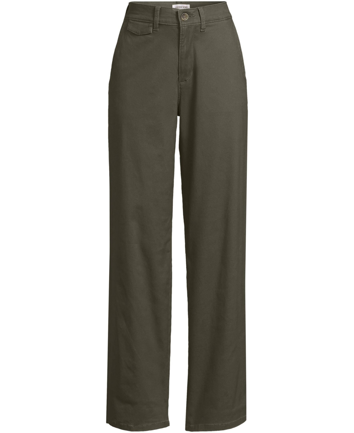 Lands' End Women's Chino High Rise Rail Straight Leg Pants