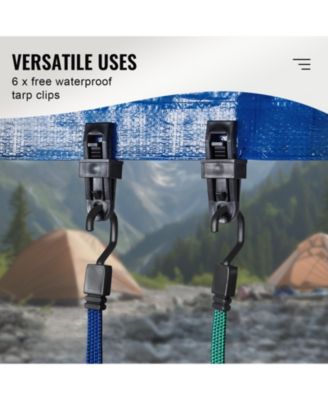 32-Piece Flat Bungee Cord Set, 17mm Heavy-Duty Bungee Straps with A3 Steel J-Hooks, 10-40" Assorted Lengths, Bag & Clips