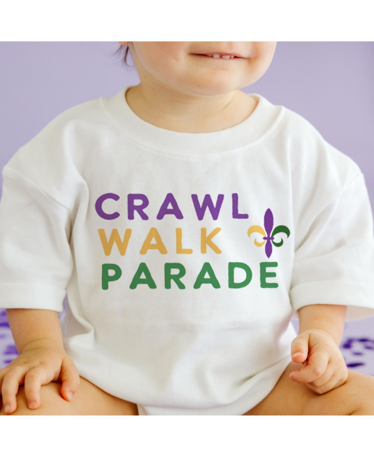 Sweet Wink Baby Girls Crawl Walk Parade Mardi Gras Short Sleeve Romper