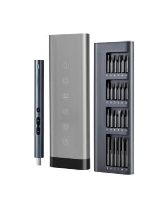 Mini Electric Precision Screwdriver Set with 48 Magnetic S2 Steel Bits, LED Light, Type-C Charging & Magnetic Storage Box