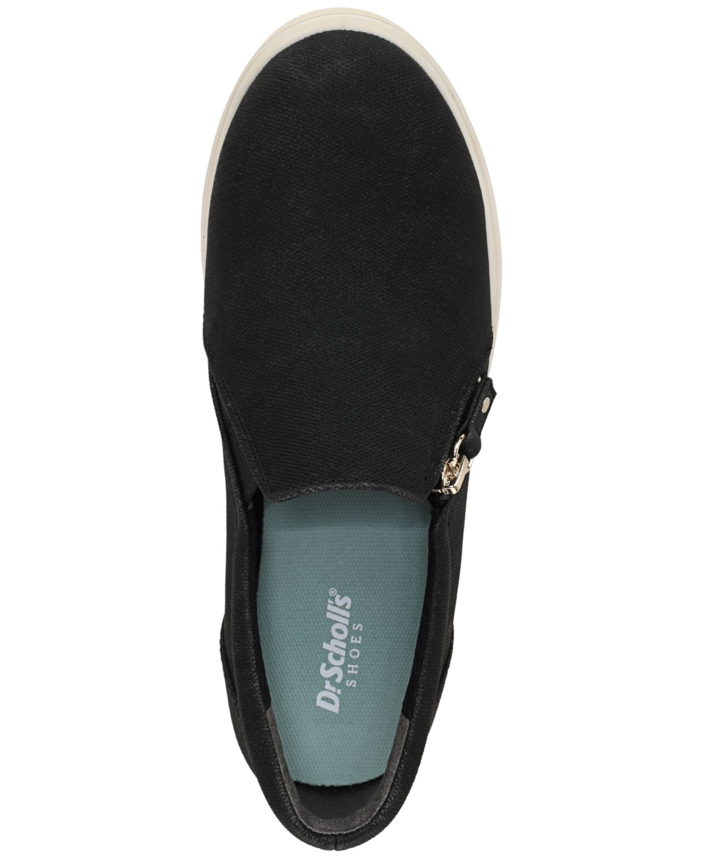 Женские кроссовки Dr. Scholl's Madison Cloud Zip Slip-On, цвет: Чёрная искусственная кожа — фото 4