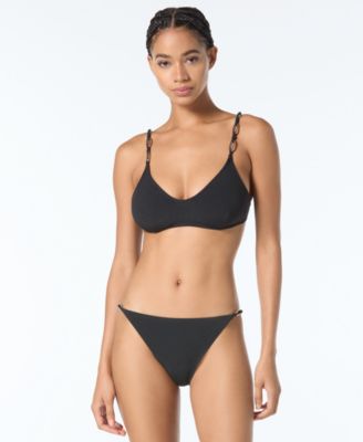 Michael Kors Women's Oval Link Swim Bralette Top