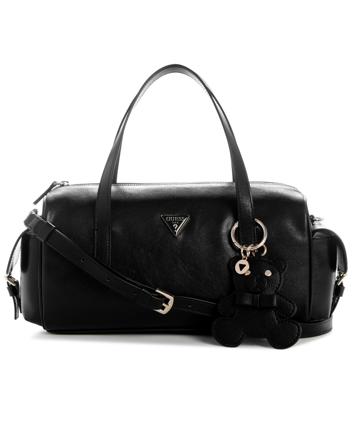 Женская сумка GUESS Kassie Small Box Top Zip Satchel, цвет: Чёрный — фото 1