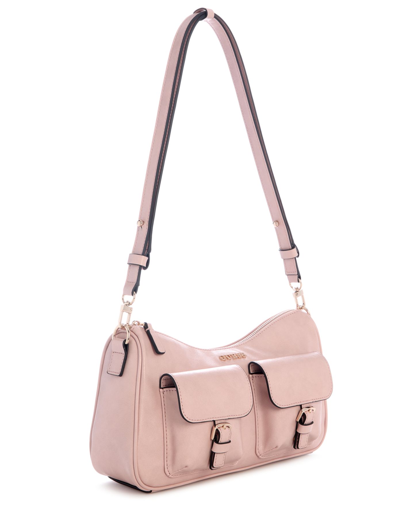 Женская сумка GUESS Kassie Small Convertible Shoulder, цвет: Розовый — фото 3