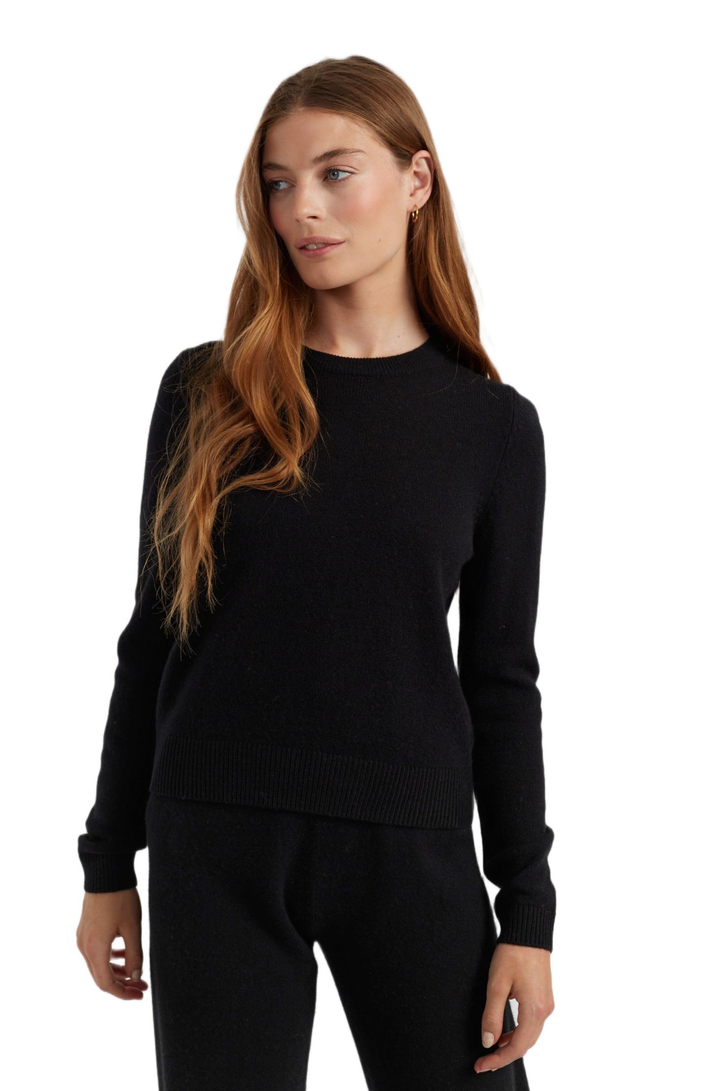Женский свитер Chinti & Parker Cloud Cashmere Cropped Pullover, цвет: Чёрный — фото 1