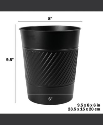 5 Liter Waste Basket Can for Garbage, Round Open Top Trash Can for Bathroom Bedroom, Kitchen, Stainless Steel, Fingerprint Resistant