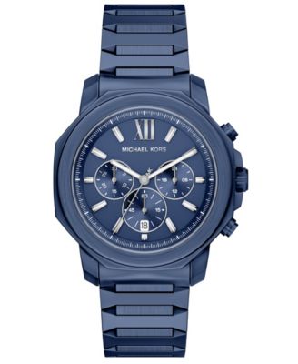 Men's Prescott Chronograph Blue Stainless Steel Watch, 44mm