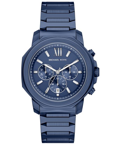Мужские часы Michael Kors Prescott Chronograph Blue Stainless Steel Watch, 44mm