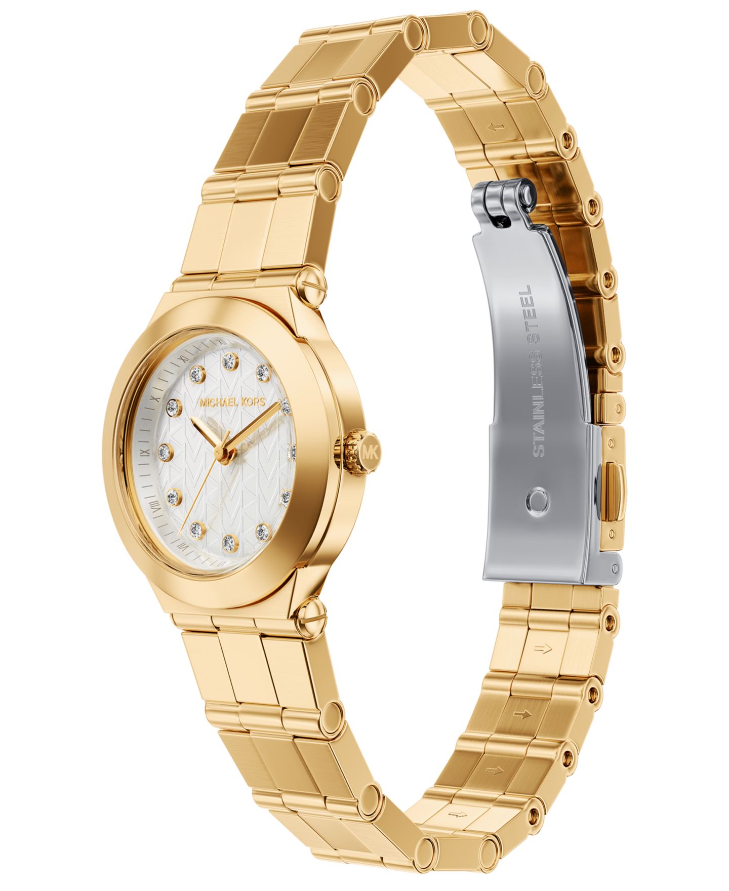 Женские часы Michael Kors Billie Three-Hand Gold-Tone Stainless Steel Watch, 26mm — фото 6
