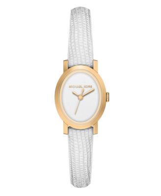 Women's Maude Three-Hand White Leather Watch, 21mm