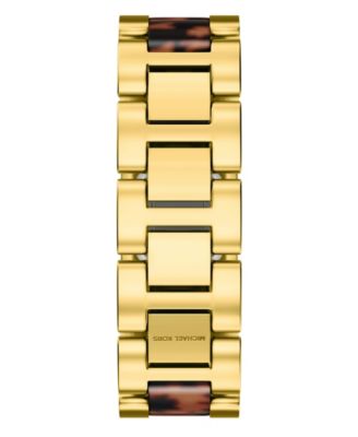 Women's Darrington Two-Hand Tortoise Acetate and Gold-Tone Stainless Steel Watch, 24mm