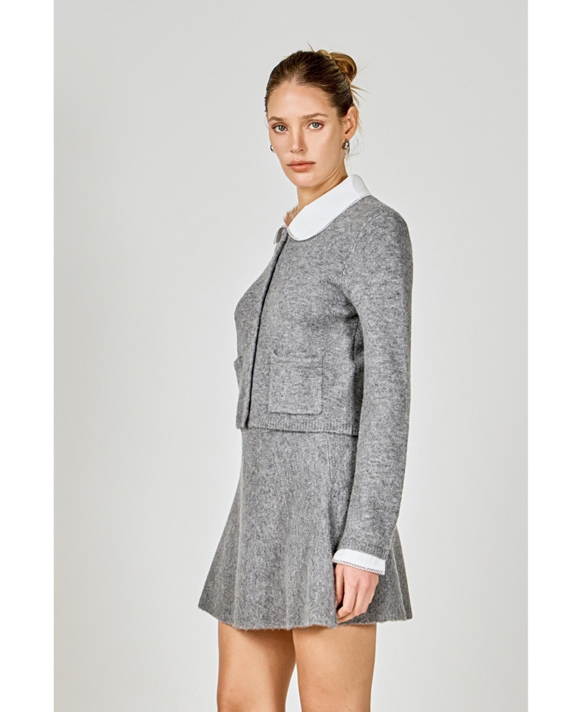 endless rose Women's Knit Cardigan with Peter Pan Collar Sweaters