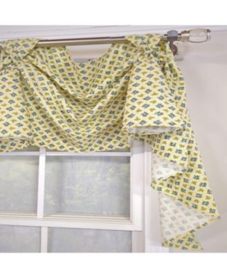 Little Treasure 3-S Victory 100% Cotton Tab Top Swag Window Curtain 54" x 25" Yellow