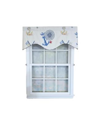 Ralph Lauren Navigator Cornice Rod Pocket Lined Window Valance