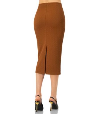 Women's Midi Skirt with Back Slit