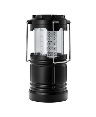 4-Pack LED Camping Lanterns, Battery Powered, Magnetic Base, Collapsible Hanging Lights, Black