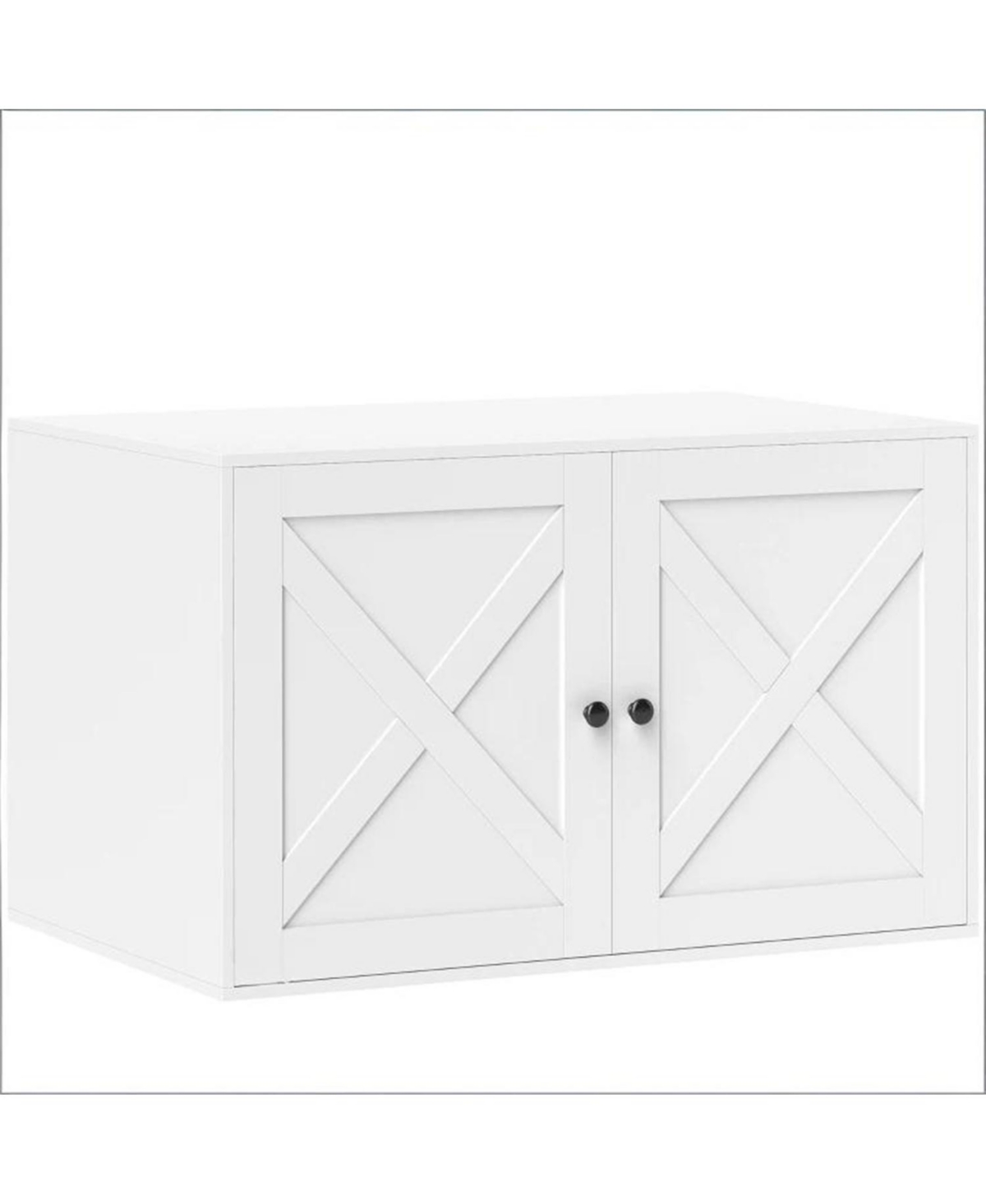 Aostirmotor Wooden Cat Litter Box Enclosure in White