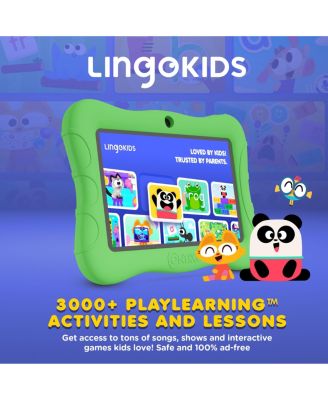 V9 Kids Tablet 32GB, 7” Screen WiFi Learning Device with Parental Controls, Shockproof Case, Epic! & LingoKids Apps
