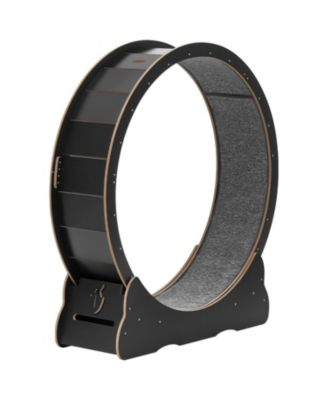 48 in Wooden Cat Running Wheel with Carpeted Runway