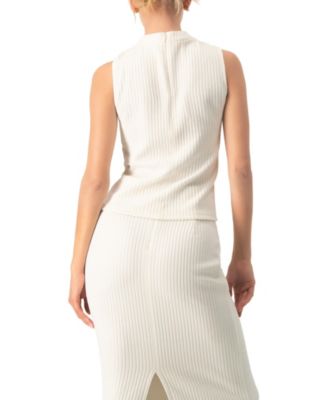 Women's Sleeveless Ribbed Crop Top