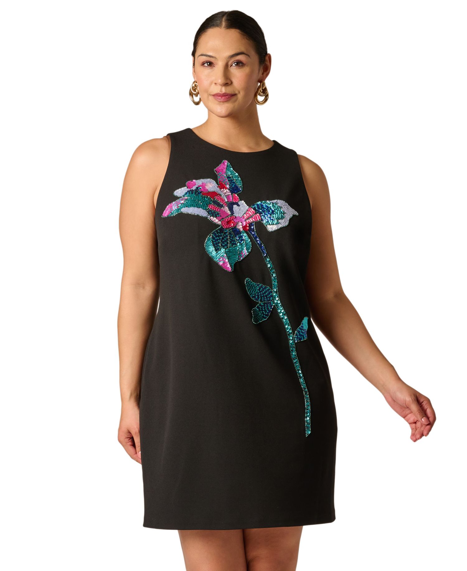 Plus Size Sleeveless Knit Mini Dress