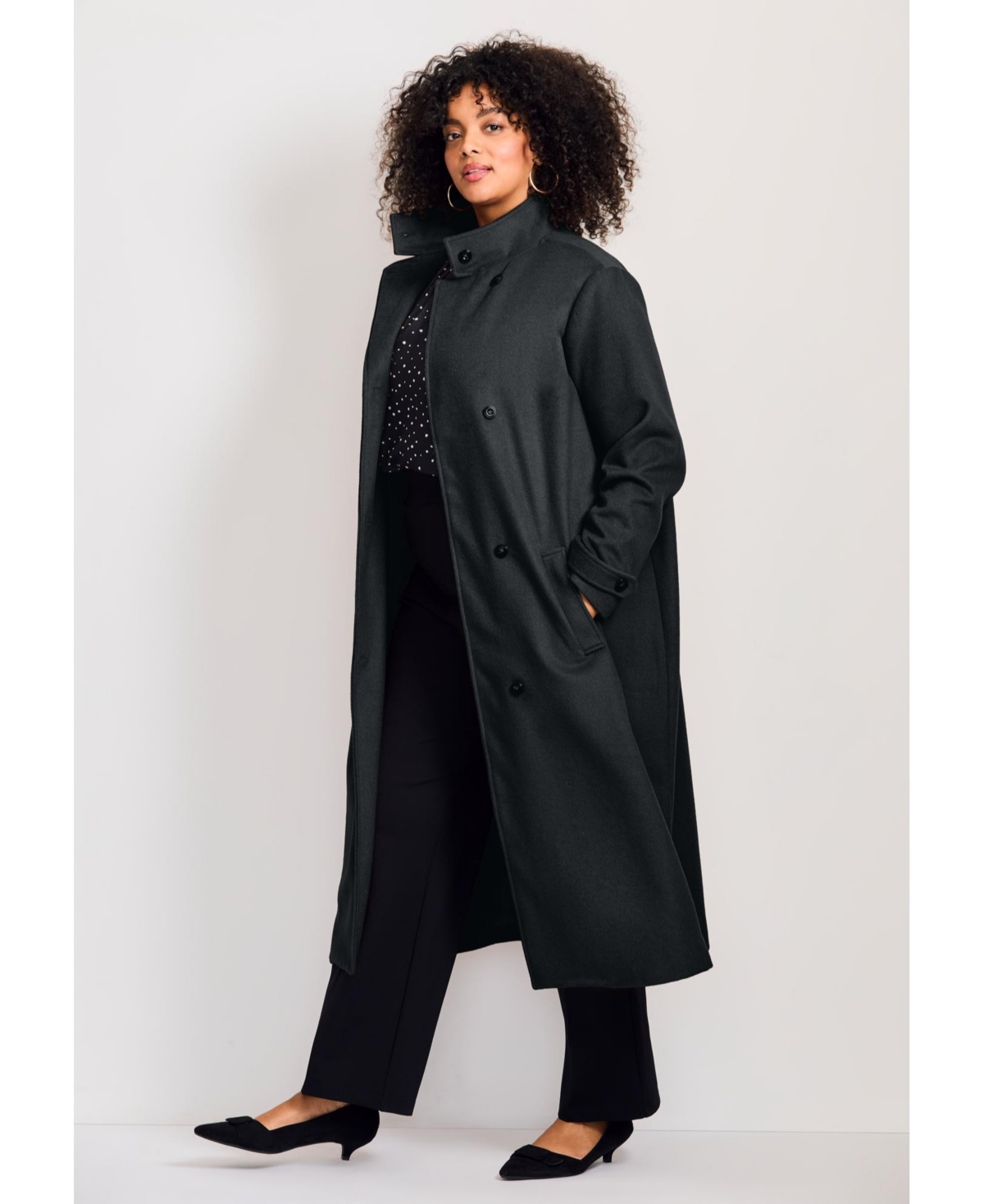 Avenue Women's Funnel Neck Long Coat