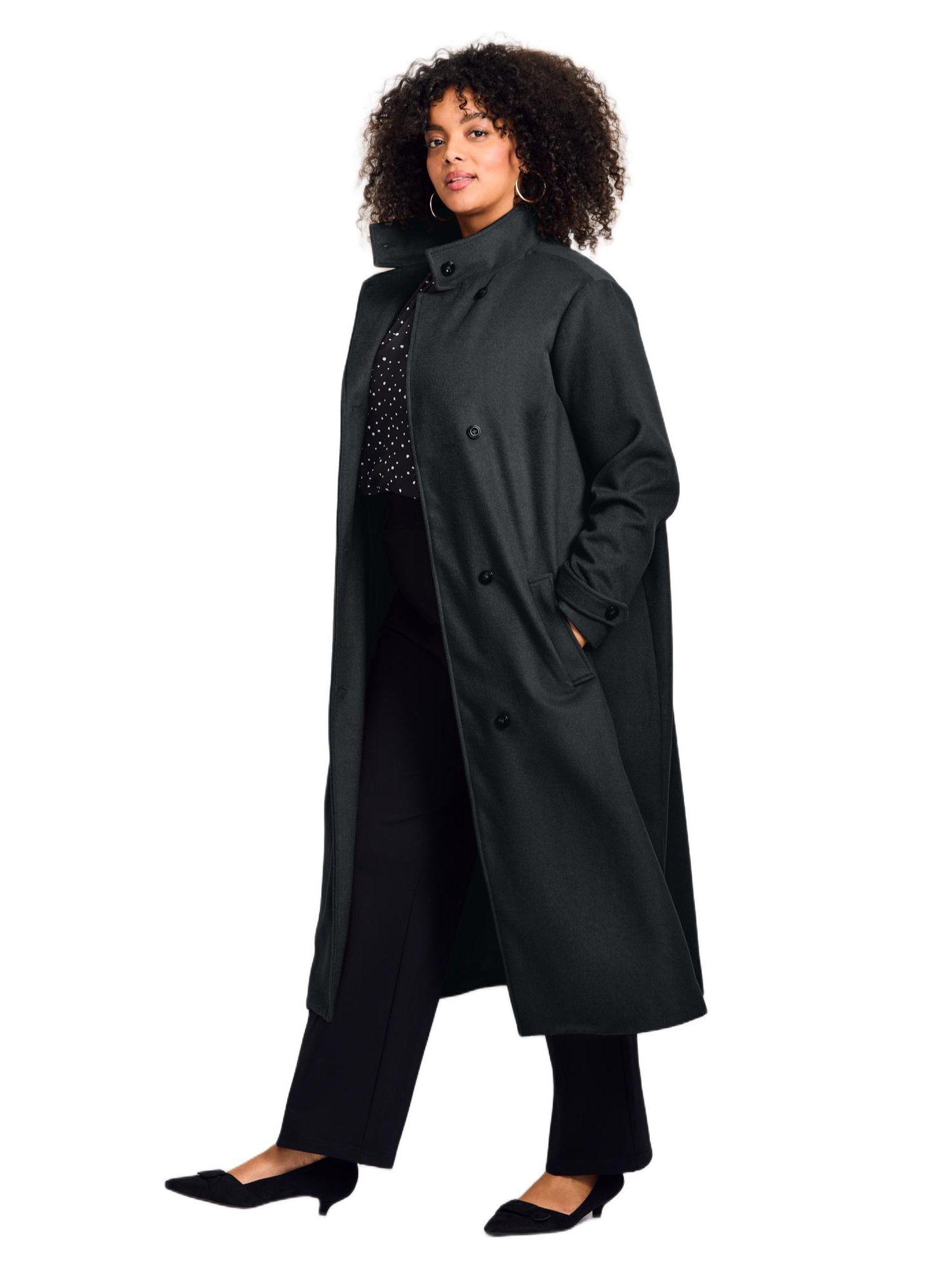 Women's Funnel Neck Long Coat