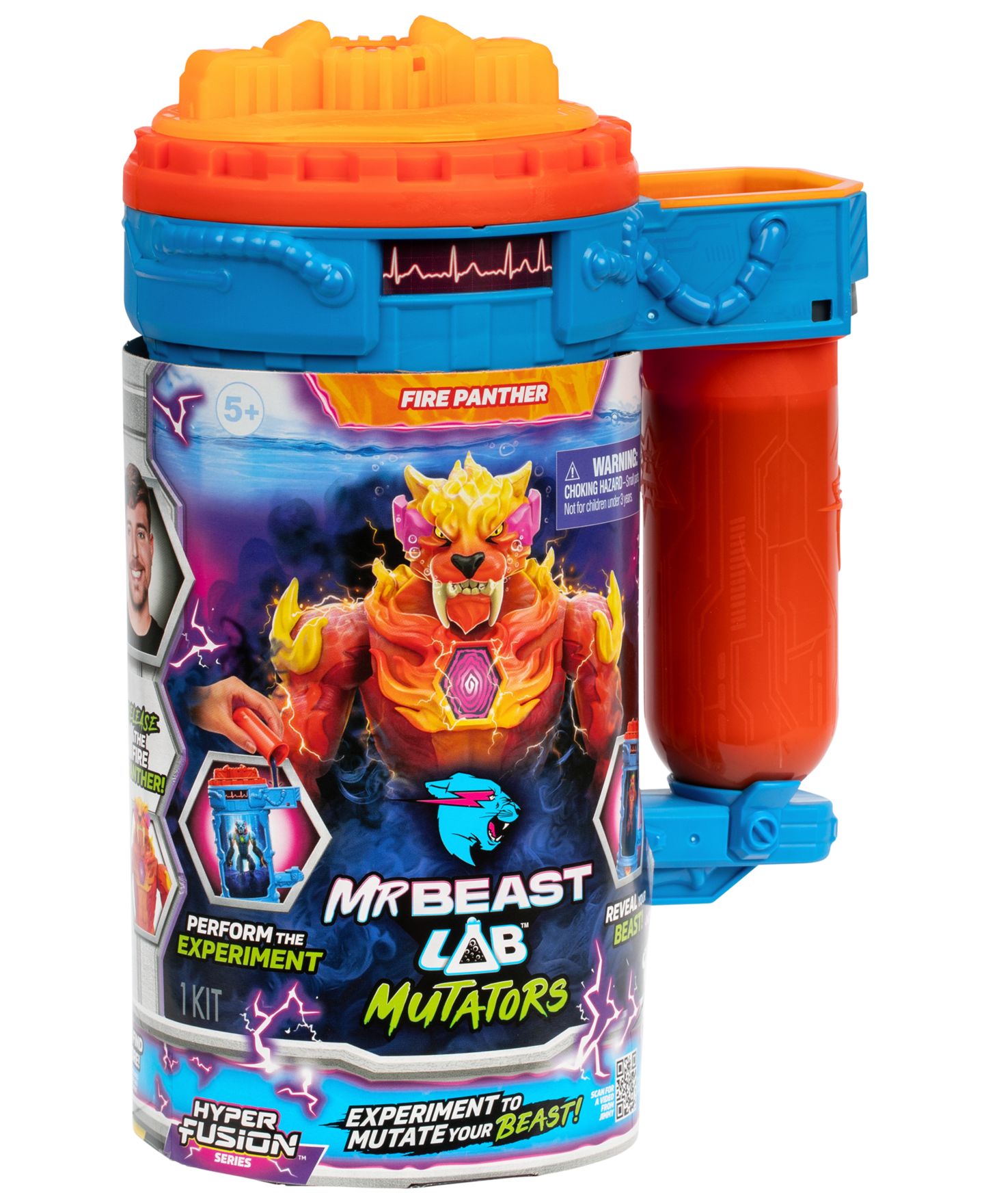 Детская фигурка Mr Beast Lab Mutators Mutation Chamber Flame Panther Action Figure — фото 4