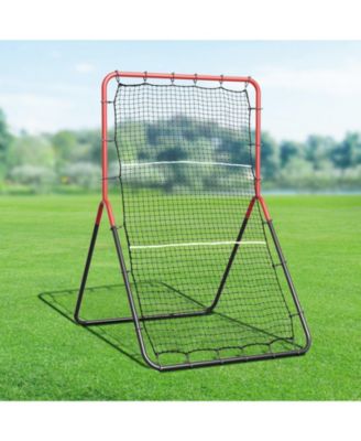 Baseball/Softball Rebounder Net, 3' x 4.5', 3-Way Pitchback Trainer, Fielding & Throwing Practice