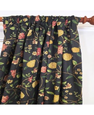 NightFall 100% Cotton Rod Pocket Window Curtain set of 2 Panels