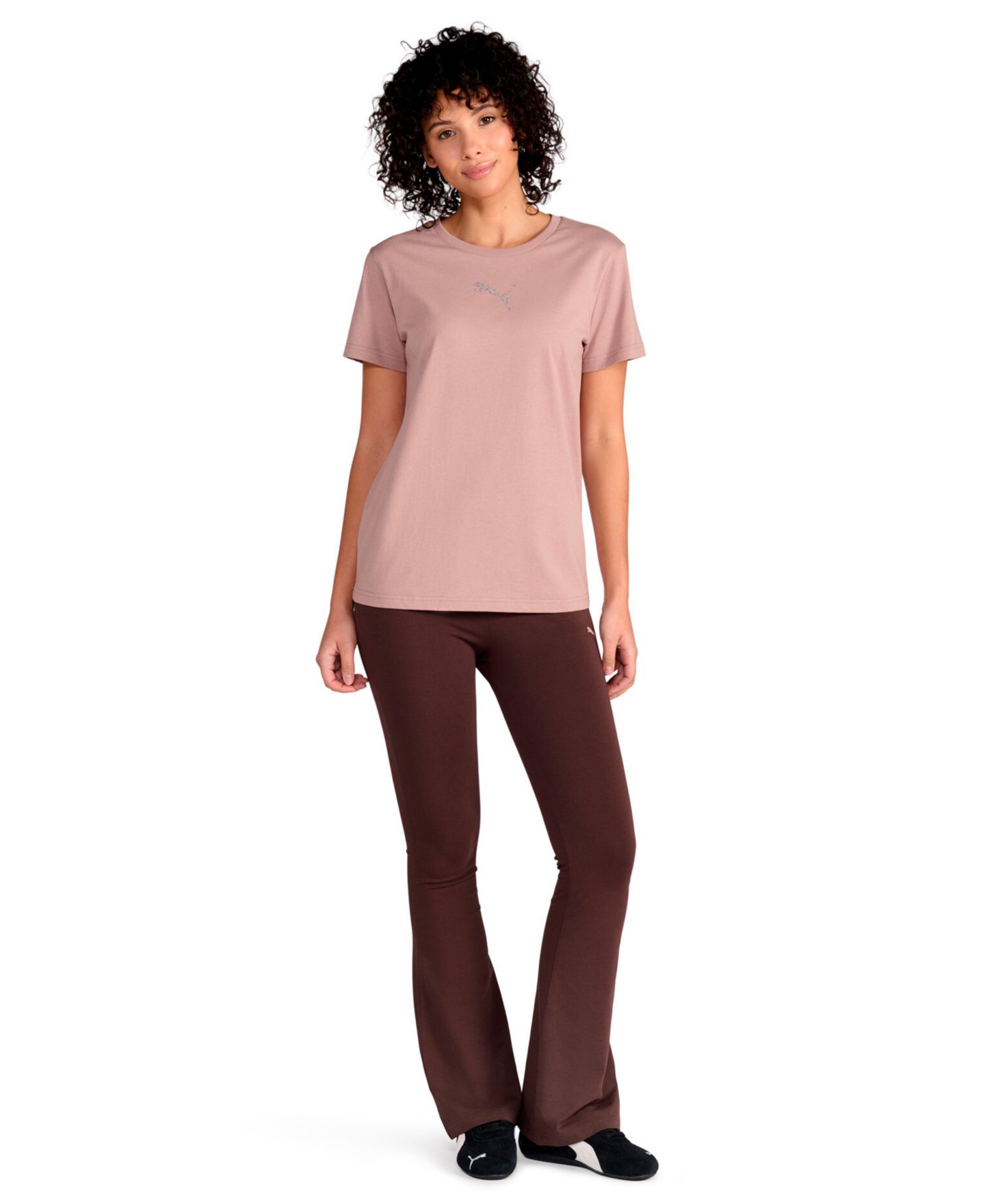 Женские леггинсы Puma Essential High-Waist Flare-Leg, цвет: Шоколадный коричневый — фото 2